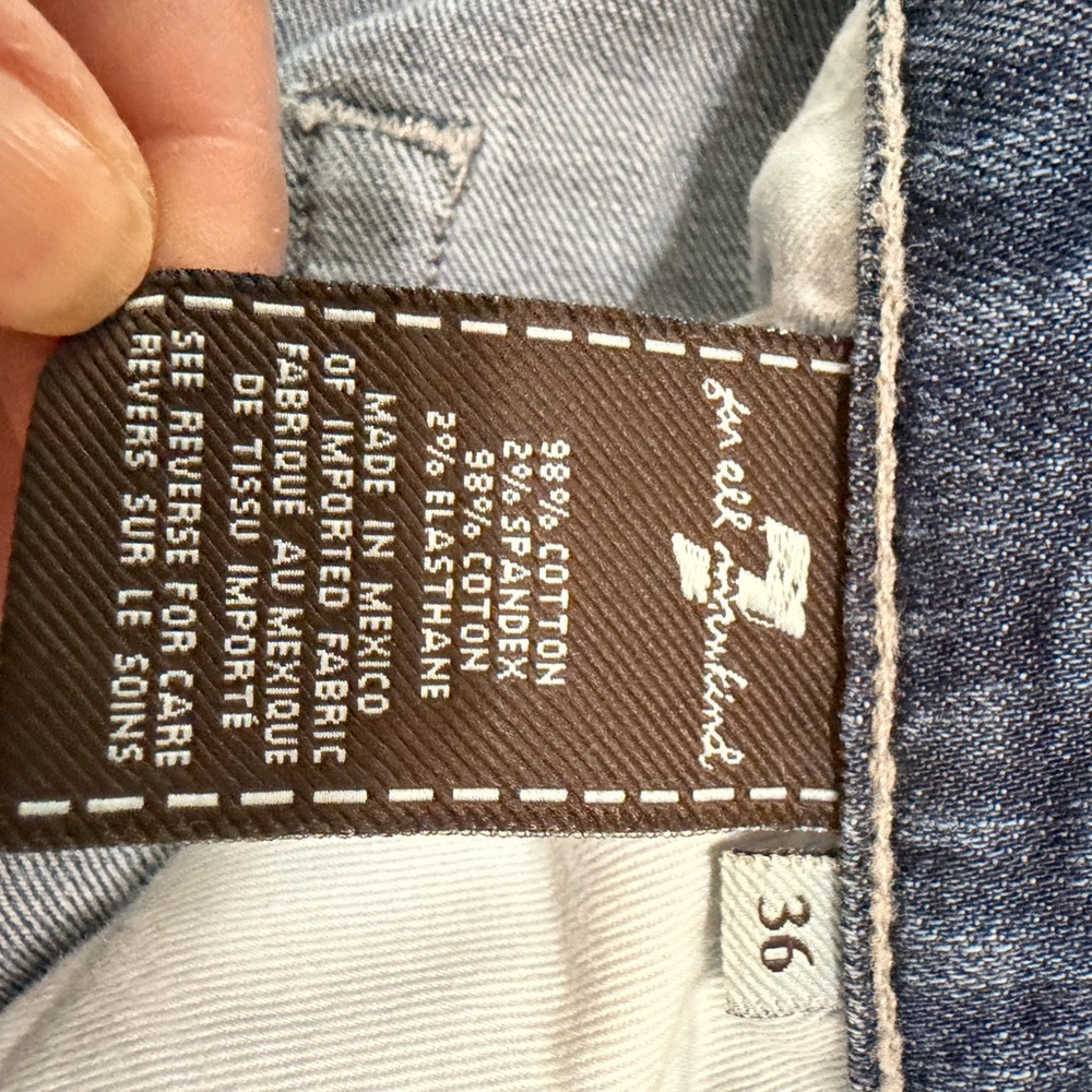 7 for all Mankind- Blue Denim Jeans-14 - Picture 4 of 6